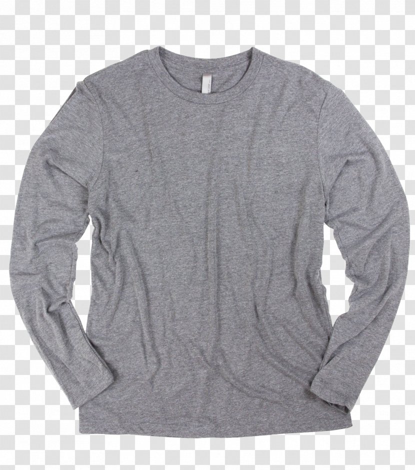 Long-sleeved T-shirt Shoulder Grey - Sweatshirt Transparent PNG