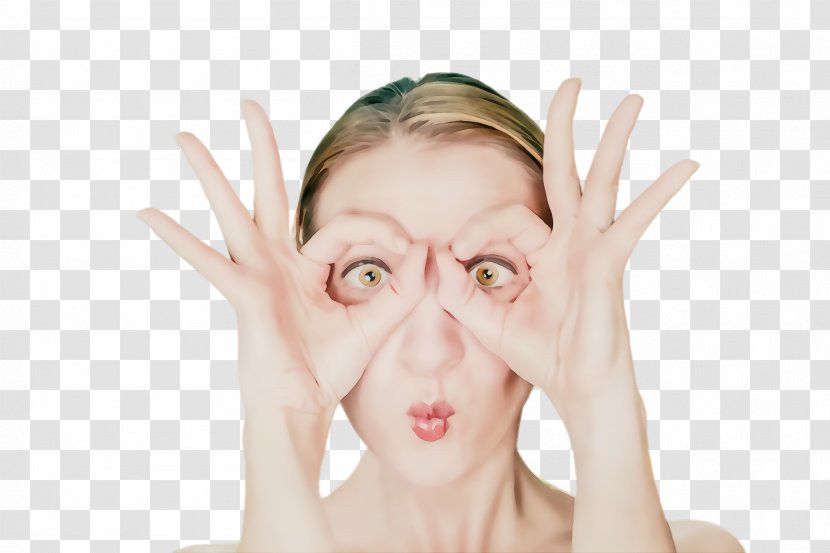 Eye Chin Cheek Thumb Forehead - Fearful Neck Transparent PNG