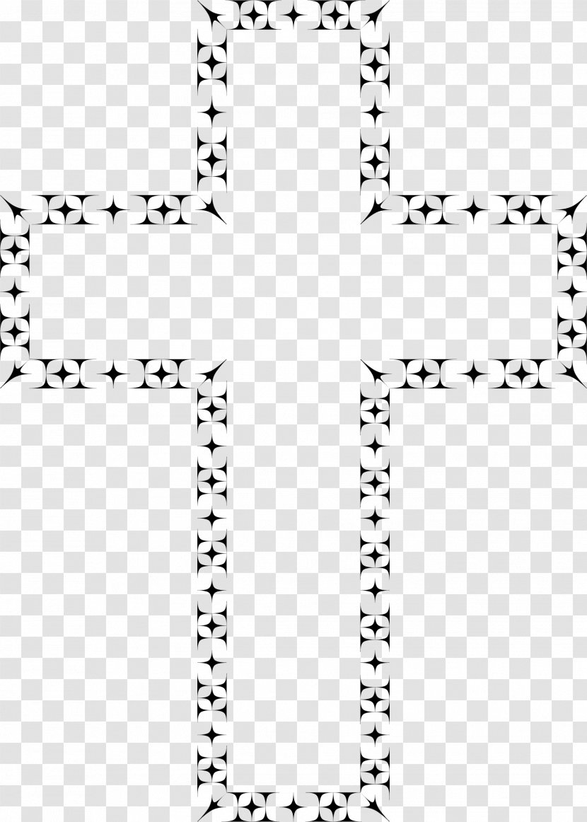 Black And White Christian Cross - Symbol Transparent PNG