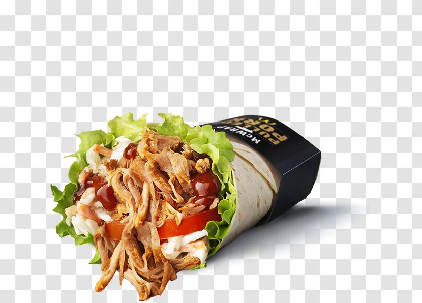 Wrap Pulled Pork Fast Food McDonald's Recipe Transparent PNG