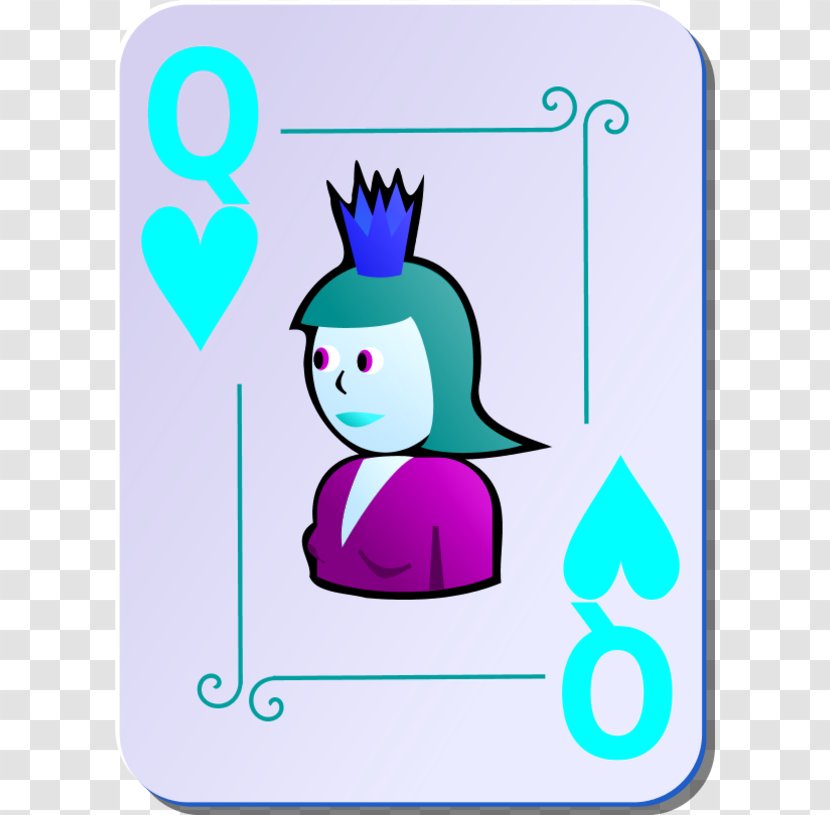 Queen Of Hearts Playing Card Clip Art - Clubs - Deck Cards Clipart Transparent PNG