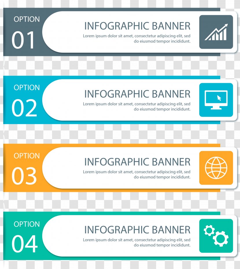 Infographic Web Banner Euclidean Vector Presentation - Logo - Hand Painted Color PPT Transparent PNG