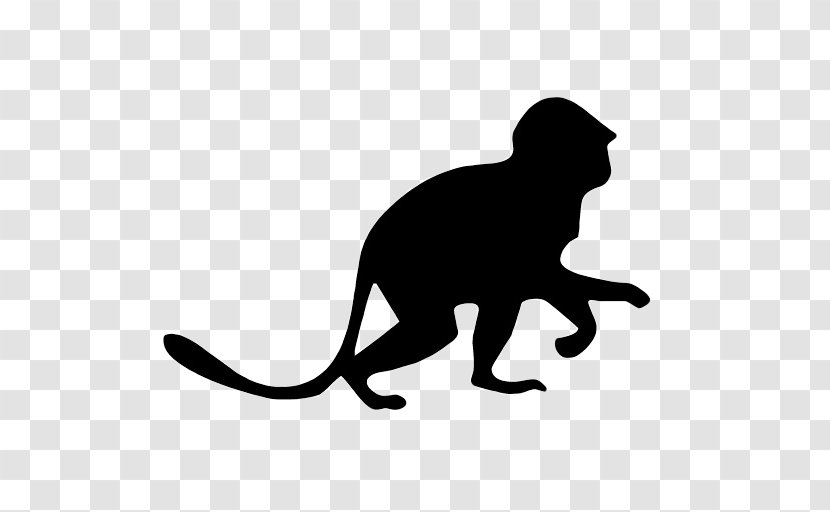 Whiskers Monkey Silhouette Clip Art - Tree Transparent PNG