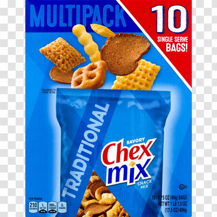 Breakfast Cereal Chex Mix Snack - Fast Food - Bag Design Transparent PNG