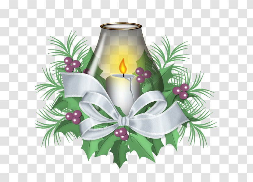 Christmas Decoration Candle Clip Art - Plant Transparent PNG