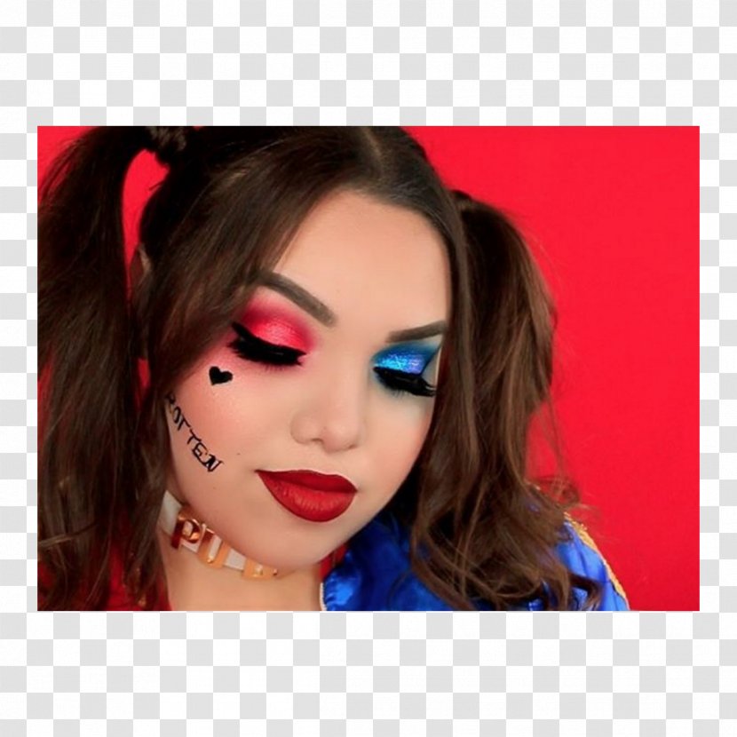 Harley Quinn Suicide Squad YouTube Make-up Cosmetics - Beauty - Halloween Makeup Transparent PNG