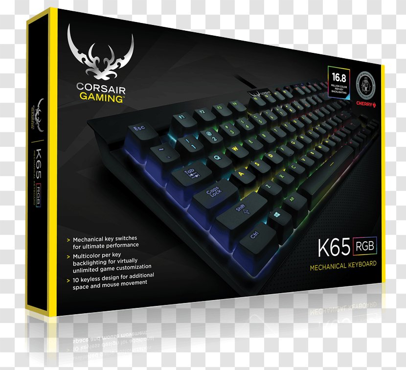 Computer Keyboard Gaming Keypad Cherry Backlight RGB Color Model - Multimedia - Thrown Ripples Transparent PNG