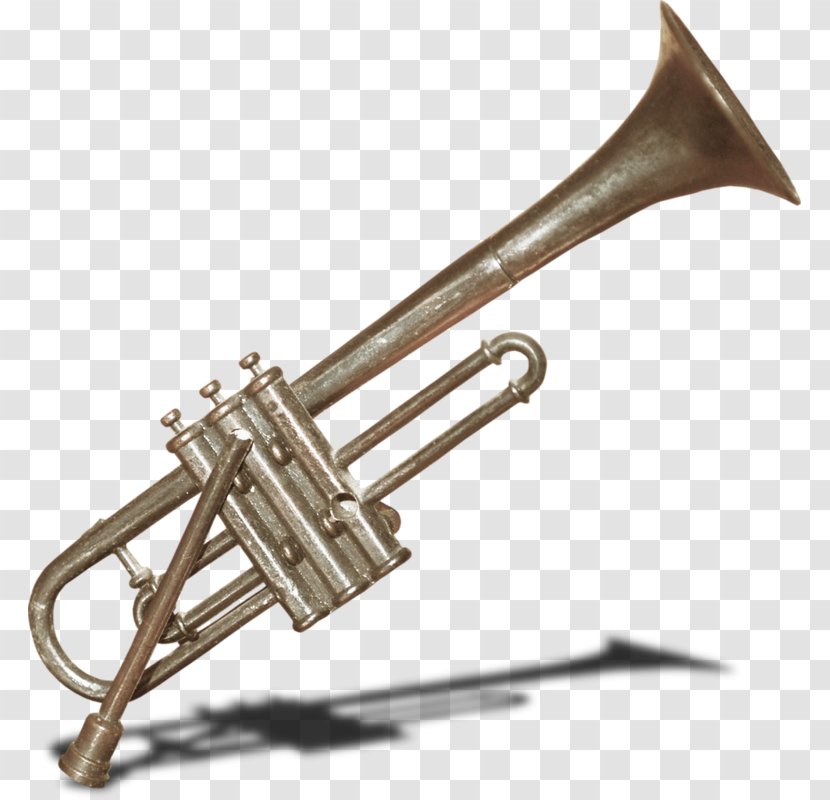 Trumpet Musical Instrument Clip Art - Watercolor - Metal Transparent PNG