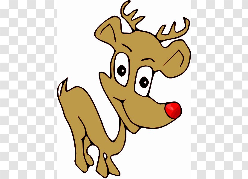 Rudolph Reindeer Dog Clip Art - Santa Claus - Cliparts Transparent PNG