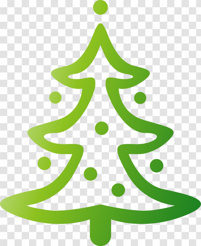 Christmas Tree Cartoon Clip Art - Leaf - Simple Hand-painted Transparent PNG