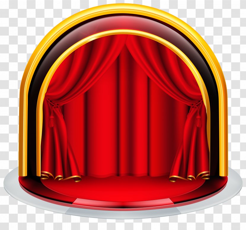 Red Font - Theatre - Stage With Curtains Clipart Image Transparent PNG