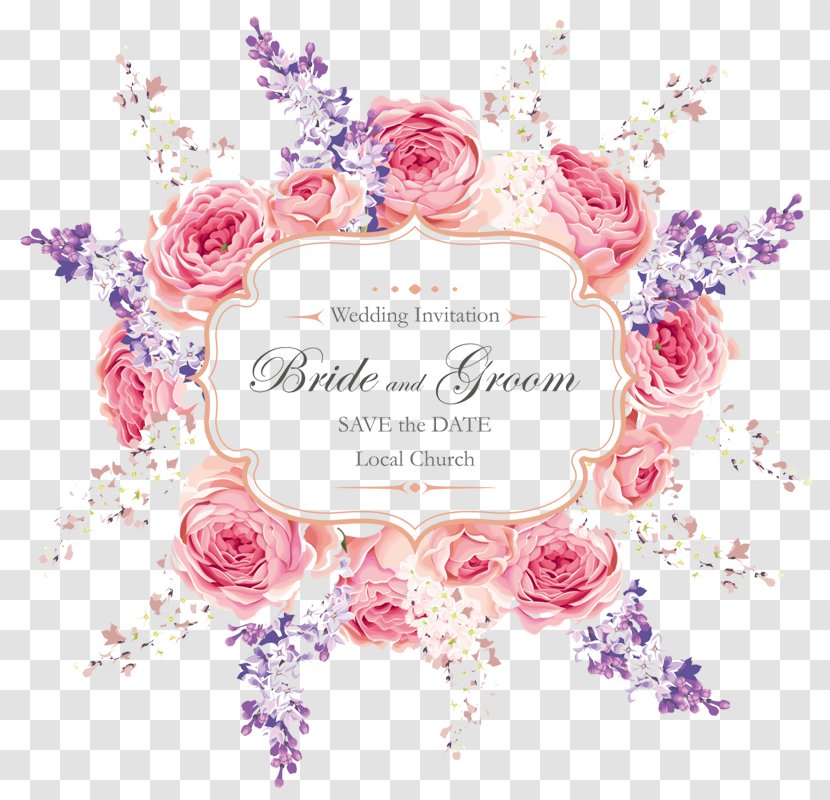 Wedding Invitation Greeting & Note Cards Clip Art - Rose Family Transparent PNG