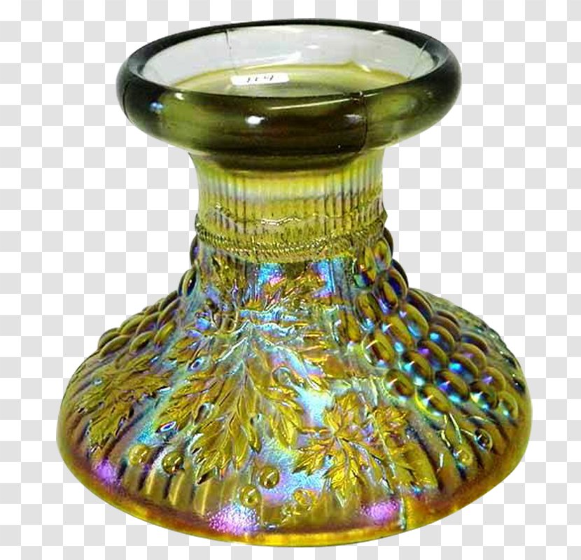 Carnival Glass Milk Goofus Vase - Champagne Transparent PNG