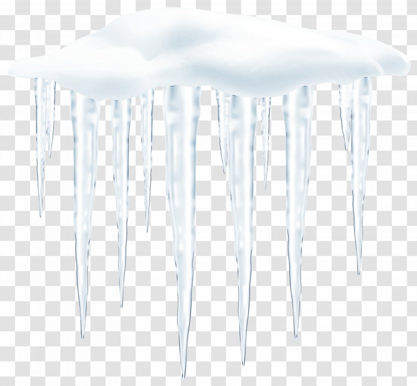 Icicle Design Table - Freezing Stalactite Transparent PNG