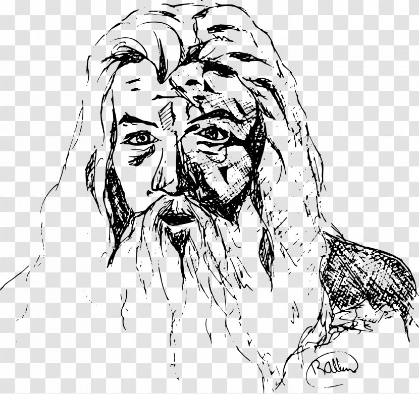Gandalf Drawing Clip Art - Frame - Cartoon Beard Transparent PNG