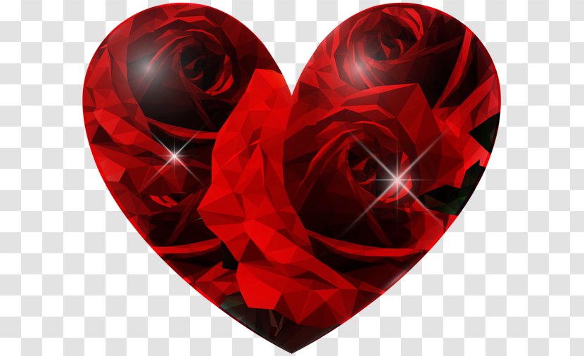 Blue Rose Heart Clip Art Transparent PNG