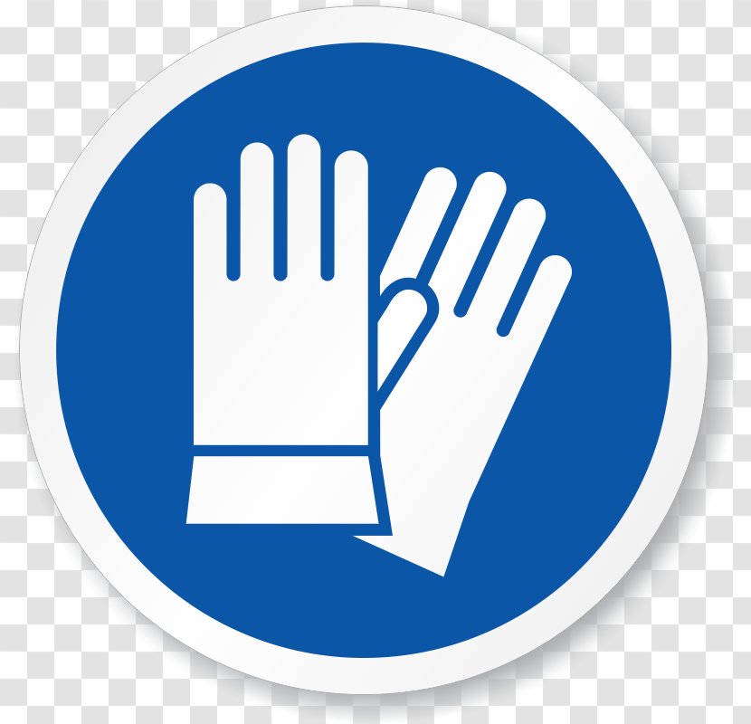 Safety Glove Personal Protective Equipment Sign Symbol - Mandatory Cliparts Transparent PNG