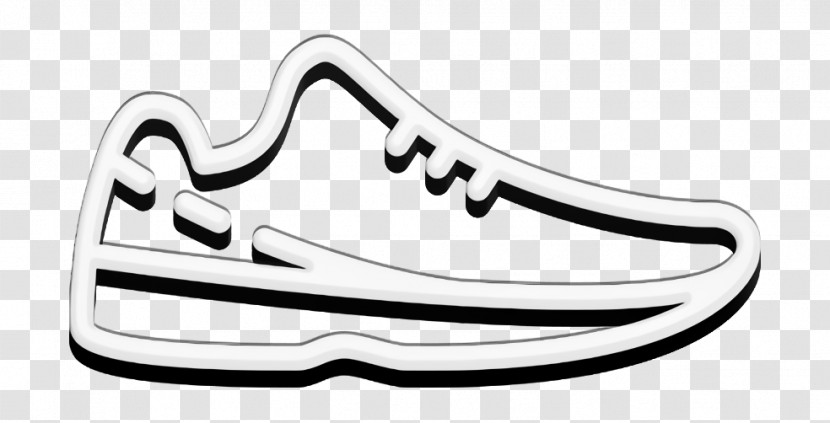 Linear Detailed Travel Elements Icon Sneakers Icon Transparent PNG