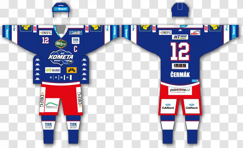 HC Kometa Brno Tracksuit T-shirt Kit Lužánky - Comet Transparent PNG