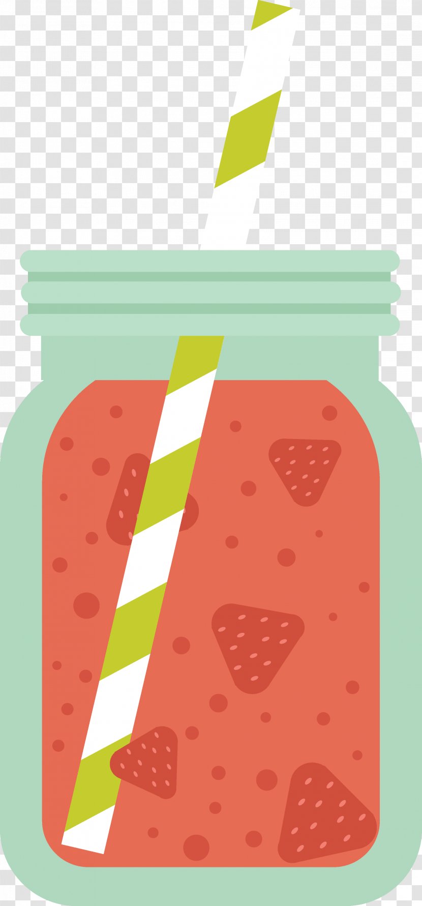 Fruit Cartoon - Strawberries - Water Bottle Food Transparent PNG