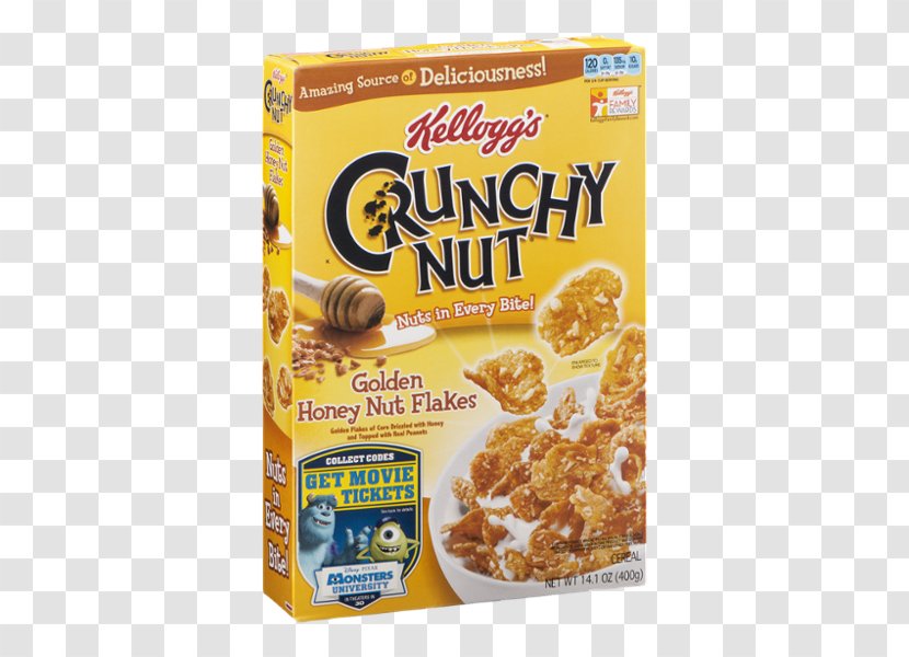 Crunchy Nut Breakfast Cereal Corn Flakes Frosted Honey Cheerios - Recipe - Pops Transparent PNG
