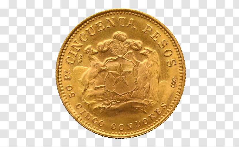 Gold Coin Chilean Peso - Chile Transparent PNG