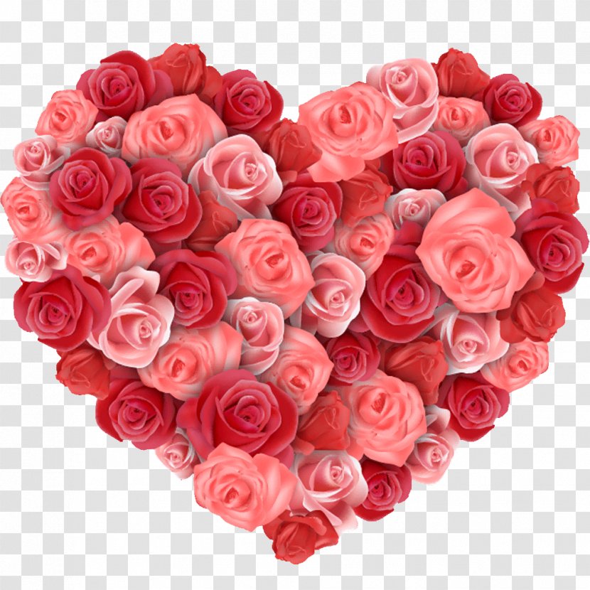 Flower Heart Rose Valentines Day - Order - Roses Put Together Love Transparent PNG