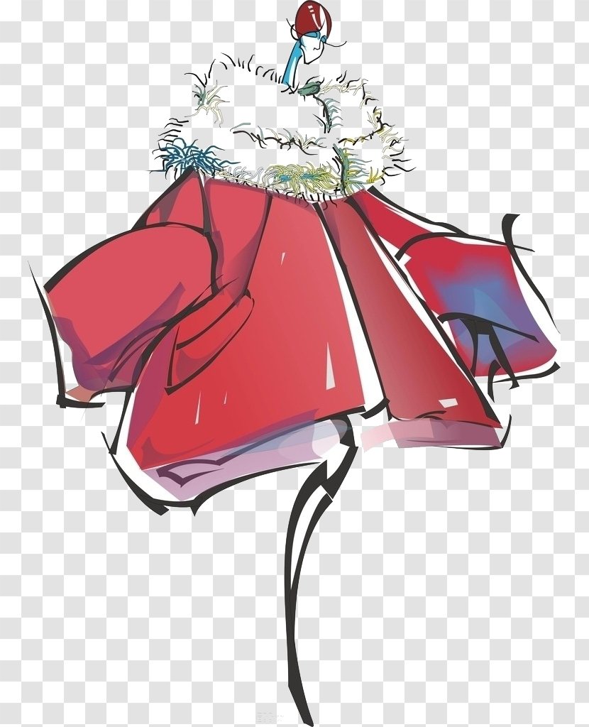 Clothing Designer Dress Fashion - Cartoon - Hand-painted Winter Woman Transparent PNG