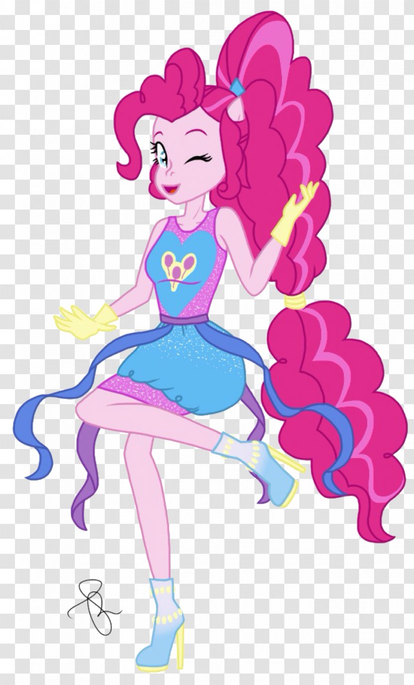 Pinkie Pie My Little Pony: Equestria Girls Rainbow Dash Art - Fairy - Dress Boot Transparent PNG
