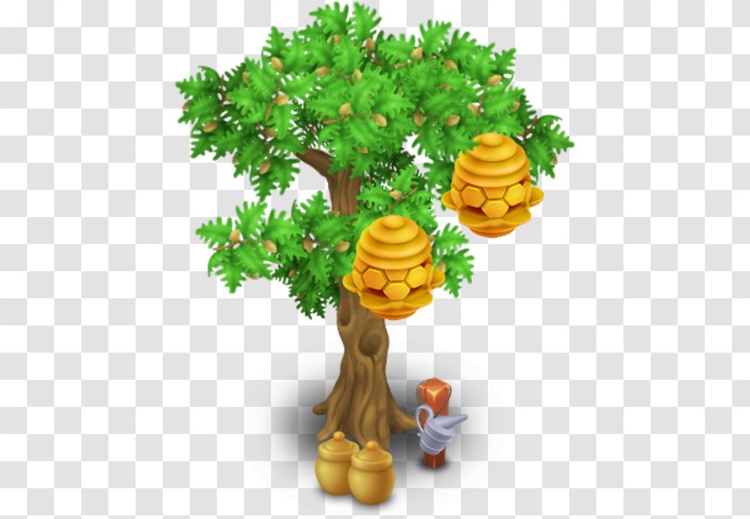 Beehive Tree Hay Day Honey Bee - Shrub Transparent PNG