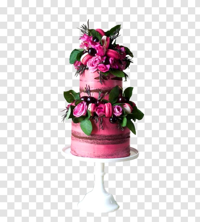 Wedding Cake Bakery Sponge Icing - Confectionery - Macaron Free To Pull The Material Transparent PNG