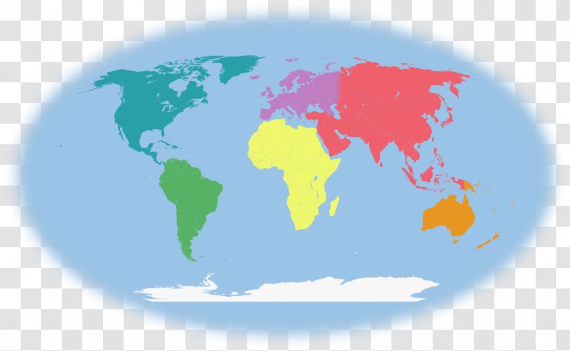 World Map Globe Mapa Polityczna - Seven Continents Transparent PNG