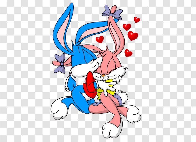 Bugs Bunny Love Cartoon Clip Art - Watercolor - Easter Transparent PNG