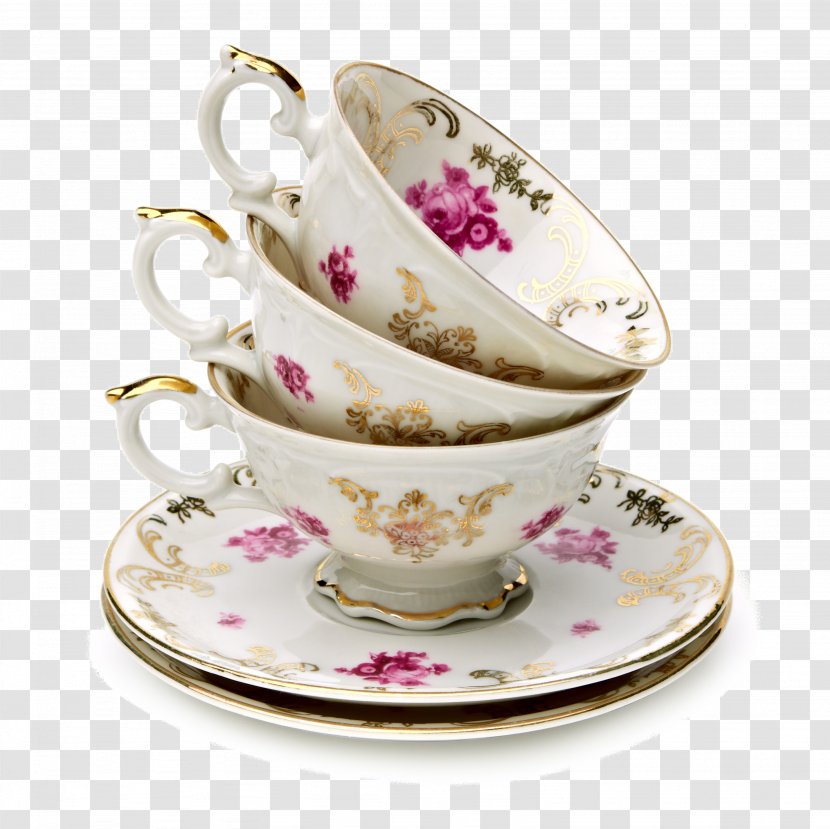 Teacup Coffee White Tea Set - Camellia Sinensis - Chinese Transparent PNG
