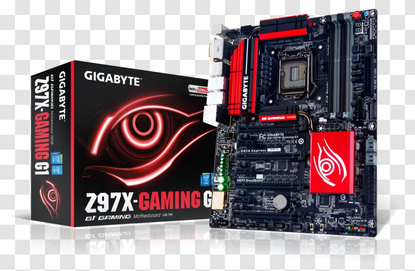 Intel LGA 1150 Gigabyte Technology High-Performance Gaming & Audio Motherboard GA-Z97X-Gaming G1 - Video Card - Socket Transparent PNG