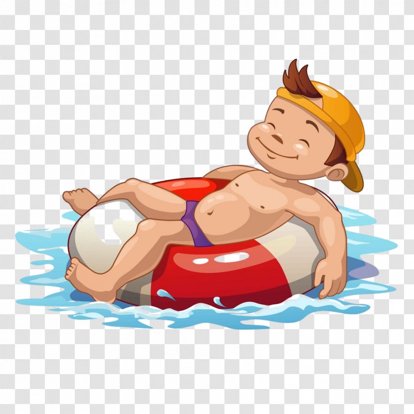 Cartoon Muscle Recreation Animation Swimming Transparent PNG