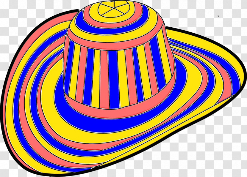 Yellow Hat Line Headgear Circle Transparent PNG