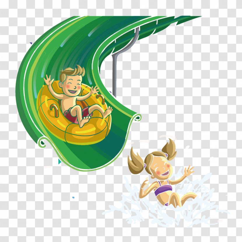 Water Park Playground Slide Computer File - Art - Children Play With Slides Transparent PNG