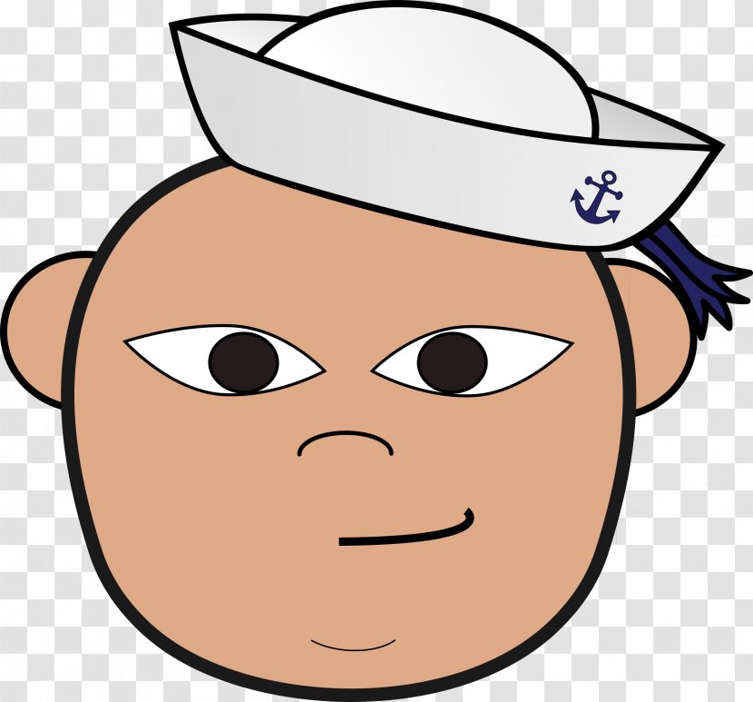 A Sailor Went To Sea Navy Clip Art - Face - Nautical Transparent PNG