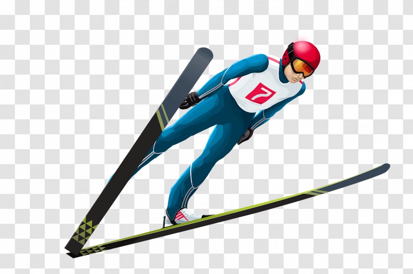 2014 Winter Olympics Skiing Sport Ski Jumping - Poles Transparent PNG