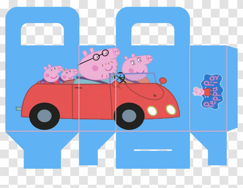 George Pig Car Party Granny - Area Transparent PNG