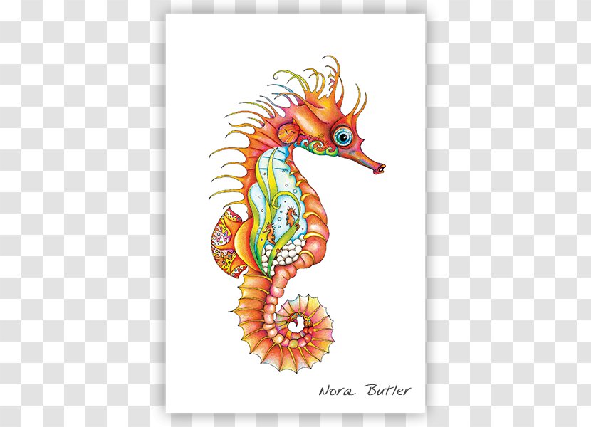 Nora Butler Designs Seahorse Drawing Work Of Art Transparent PNG