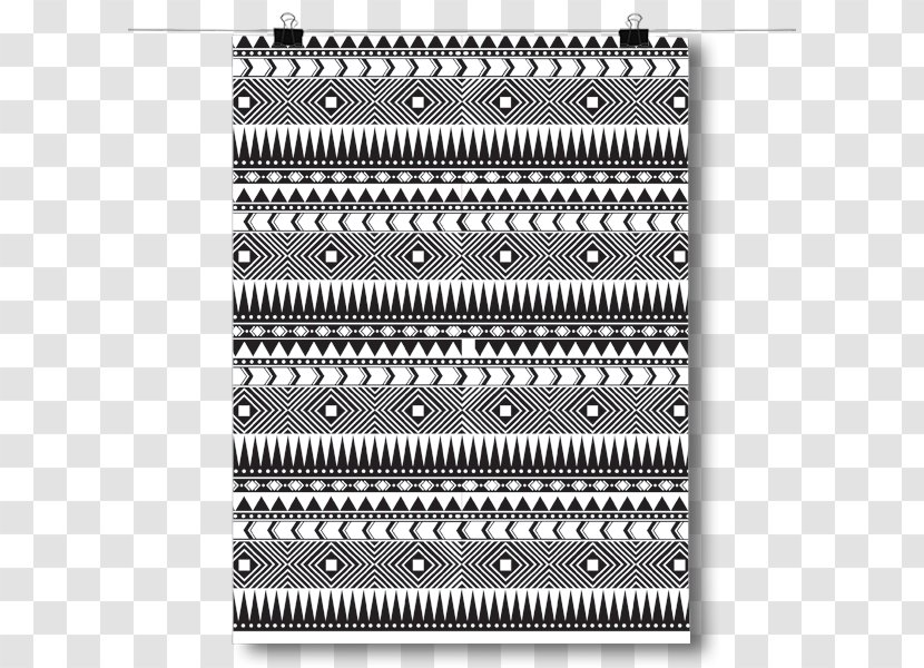 Poster Metal White Black Font - Standard Paper Size - Aztec Pattern Transparent PNG
