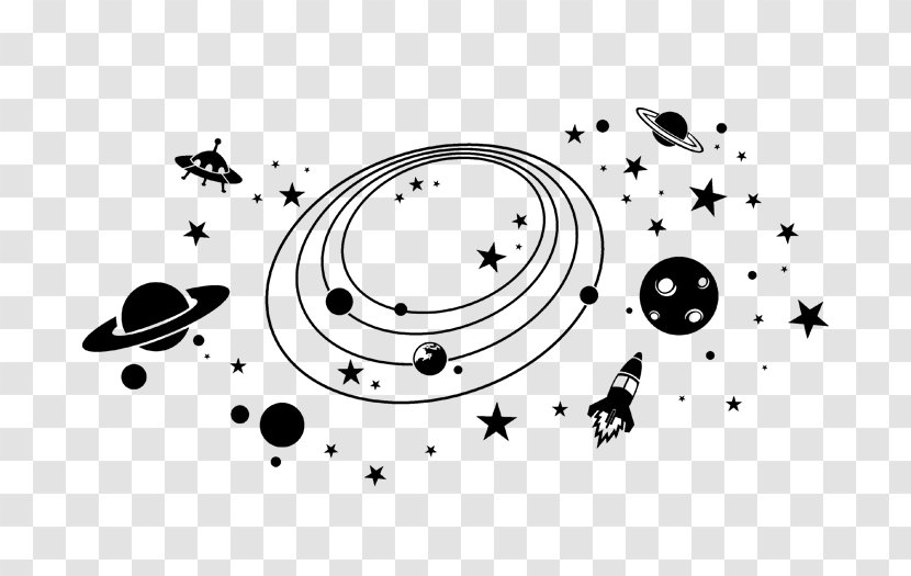 Wall Decal Planetary System Outer Space Astronaut - Brand - Weltraum Transparent PNG