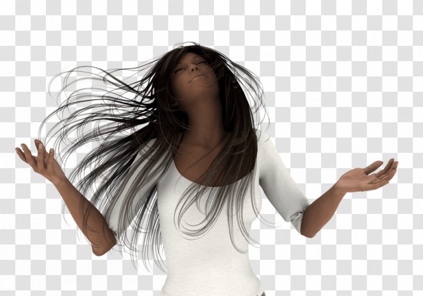Woman Hair - Praise - Black Smile Transparent PNG