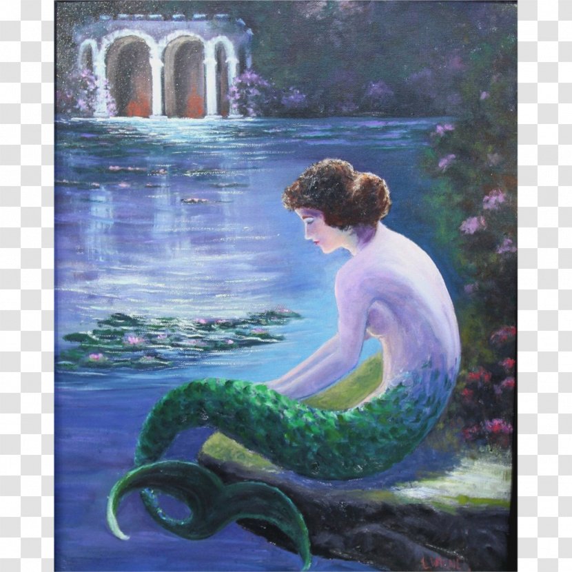 Self-Portrait With Mermaid Painting Siren Merman - Selkie Transparent PNG
