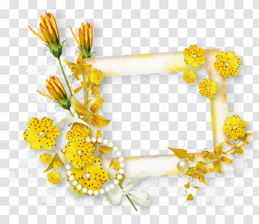 Flower Picture Frames Yellow - Cadre D Entreprise - Frame Transparent PNG