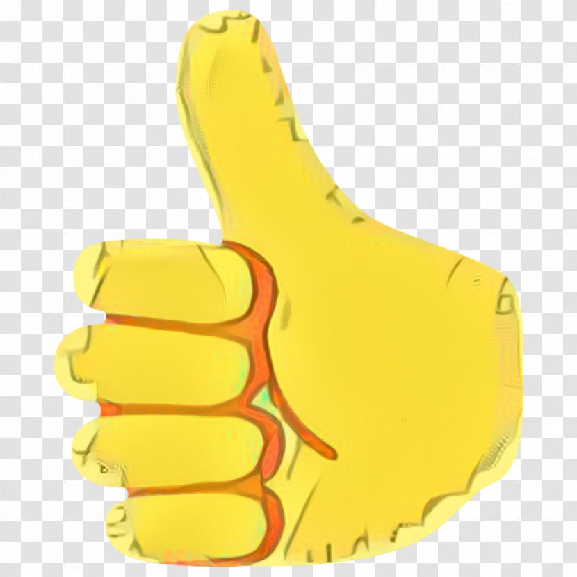 Yellow Background - Hand - Gesture Thumb Transparent PNG