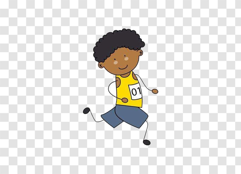 Sport Running Cartoon Clip Art - Smile - Boy Transparent PNG