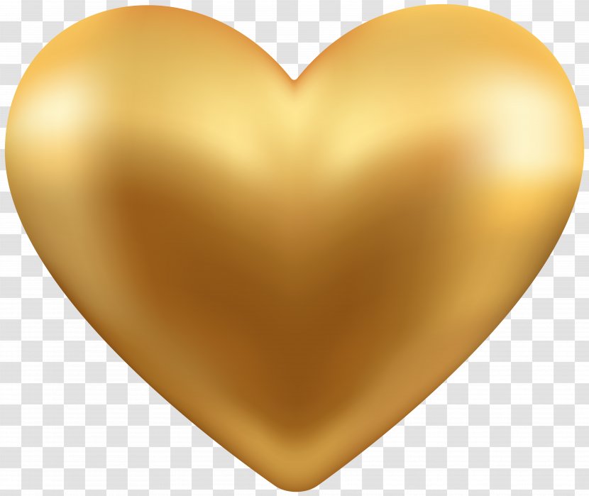 Gold Clip Art - Silhouette - Heart Transparent Transparent PNG